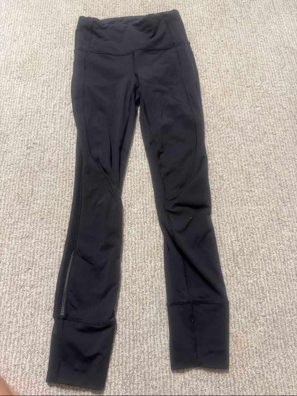 Black mesh lulu lemon leggings